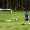 Franklin Sports Blackhawk Backyard Soccer Goal - Portable Pop Up Soccer Nets - Youth + Adult Folding Indoor + Outdoor Goals - 9' x 5.5', Optic Yellow