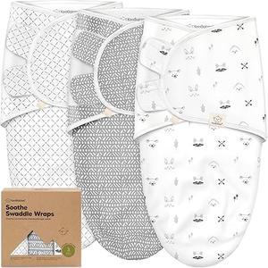 KeaBabies 3-Pack Organic Baby Swaddle Sleep Sacks - Swaddles for Newborns, Infant 0-3 Months, Baby Girls, Boys, Soft & Snug Newborn Sleep Sack, Nursery Swaddling Blankets (Nordic, OS)