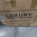 GXT Truck Seat Cover – Premium Synthetic Leather Seat Cushion – Universal Fit for Most Trucks, SUVs, and Sedans, Durable for Long-Lasting Protection (Black with White Stripe)