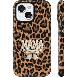 Lumen for iPhone 15 Case, Compatible with MagSafe, Leopard Print Mama Mama