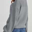 Sidefeel Women's Pullover Sweaters Casual Long Sleeve Crewneck Loose Knit Jumper Tops (XXL)
