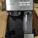 Single Cup Black Slide and Lock Espresso Machine with Milk Frother