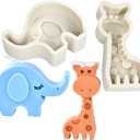 Waitamo 3D Elephant Silicone Mold for Resin Art Lifelike Animal Molds Epoxy Resin Casting Mold for DIY Candles Soap Making Home Decor Craft Gifts (Handshake Elephant)