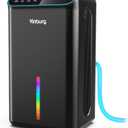 Dehumidifiers for Home (85 OZ Water Tank, 800 sq.ft) Quiet Small Dehumidifier for Basement Bedroom Bathroom with Drain Hose, 3 Gear Timer, Sleep Mode, Auto Shut Off, 7 Color Ambient Light