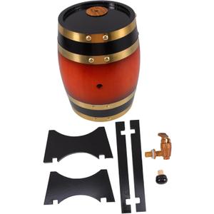 Alipis Small Wooden Beer Dispenser with Stand and Tap Capacity for Home Bars Parties and Restaurants Craftsmanship for Serving Beverages
