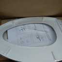 Toilet Seat Elongated, Toilet Seats with Cover Quiet Close, Never Loosen Bumpers, Easy Removing and Cleaning, White, 18.5"L x 14"W