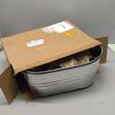 2 Pack 4 Gallon Galvanized Tub Ice Buckets for Parties Portable Beverage Tub with Handles Champagne Bucket Metal Ice Buckets for Cocktail Bar with Ice Scoop