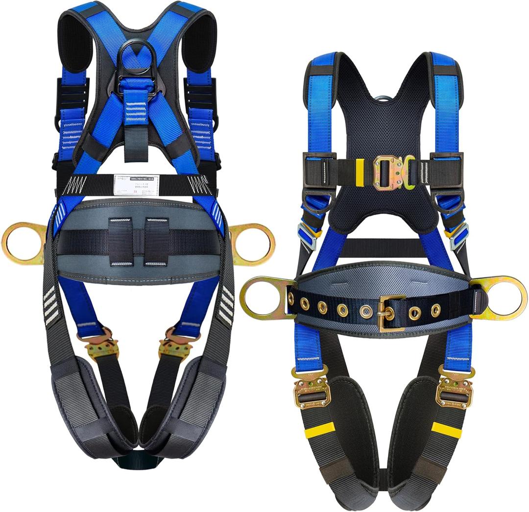 Fall Arrest Safety Harnesses Full Body Protection Roofing Harness Construction Harness 5 Point Adjustment Harness Back Padded,arneses de seguridad para construccin ANSI/ASSP Compliant
