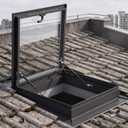 23.6 Inch Skylight Roof Window Tempered Glass Security Lighting Well Window