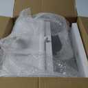 Modern Metal White Bread Box for Kitchen Countertop for Homemade Loaf Sourdough, Roll Top Breadbox for Kitchen Countertop Storage Container Bin, Farmhouse Stainless Steel Bread Keeper for Counters (Luxe White)