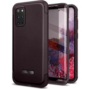 SURITCH for Samsung Galaxy S20 Plus Case, [Extra Front Frame] Full-Body Heavy Duty Rugged Shockproof Protective Phone Cover with Built-in Screen Protector for Samsung S20 Plus 6.7 Inch - Burgundy Red