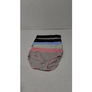 K-CHEONY Women's Underwear High Waisted Cotton Briefs Breathable Full Coverage Panties Multipack Regular and Plus Size XL