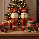 2 Pcs Christmas Nutcracker Honeycomb Centerpieces Nutcracker Paper Soldier/King 3D Honeycomb Table Topper Decoration for Home Xmas Party Supplies Favor