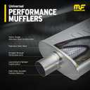 MagnaFlow X-PIPE Performance Muffler | 2.25 in. Inlet/Outlet