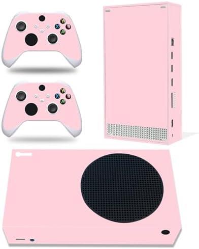 Skin Sticker for Xbox Series S, Full Protective Vinyl Decal Cover Wrap for Console and Wireless Controller (Pink)