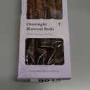 Heatless Curls Overnight Hair Curlers - 4 Pcs No-Heat Curling Rod to Sleep In,Velvet Hair Rollers with Satin Wrap (Brown)