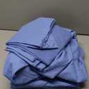 LuxClub 4 PC Sheet Set Bed Sheets Deep Pockets 16" Eco Friendly Wrinkle Free Cooling Machine Washable Hotel Bedding Silky Soft - Sky Blue Queen