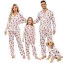 VOLOVEN Christmas Matching Family Clothing Sets Couple Xmas Holiday Long Sleeve Shirt Pants Set, 10T  Kid