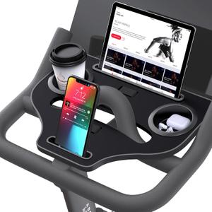 Desk Attachment for Peloton Bike (NOT Bike+) Tray Holder for Phone, Cup, Tablet, Ergonomic Platform Tray Accessories for Peloton Spin Bikes (Black)