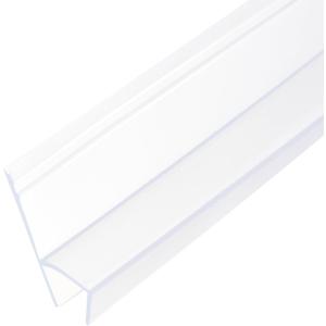 uxcell Shower Door Side Seal, WidenH-Type Shower Door Sweep for 1/2" Glass 130" Long Silicone Frameless Glass Door Seal Strip, Stop Shower Leaks, Clear
