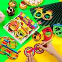 Honoson 32 Pcs Mexican Fiesta Party Decorations Paper Eyeglasses Taco Cactus Pinata Cinco De Mayo Costume Photo Booth Props Supplies for Taco Twosday Birthday Let's Fiesta Favor