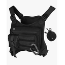 Outdoor Chest Pack for Men Women, 900D Oxford Durable Chest Bag With Detachable Mini Coin Pouch, for Hiking Camping Running Cycling Gym (Black)