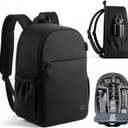 llano Compact Camera Backpack for DSLR/SLR/Mirrorless,Photography Bag with Laptop Slot (for 14" MacBook) & Tripod Holder, Ideal for Travel & Outdoor (for Canon, Nikon, Sony), Small, Black,10L Capacity
