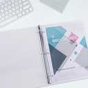 3 Ring Binder 2 Inch, ViVin Sturdy 2"-Slant D Ring Binder with 2 Interior Pockets, Clear View Cover, PVC-Free, Fits 500 Sheets of US Letter Size Paper (6 Pack, White)