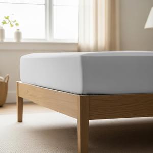 Mellanni King Fitted Sheet - Iconic Collection Bedding Sheets with up to 16 inch Deep Pocket - Soft & Cooling - Fade & Stain Resistant - 1 PC (King, Light Gray)