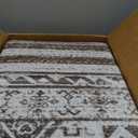 RUGSURE Washable Area Rugs, 8' x 10' - 1/6 Thick - Stain & Water Resistant Non-Slip - Perfect Resistant Rug for Living Room, Bedroom, Nursery, Pet & Child Friendly, Vibrant Colors Rugs, Brown