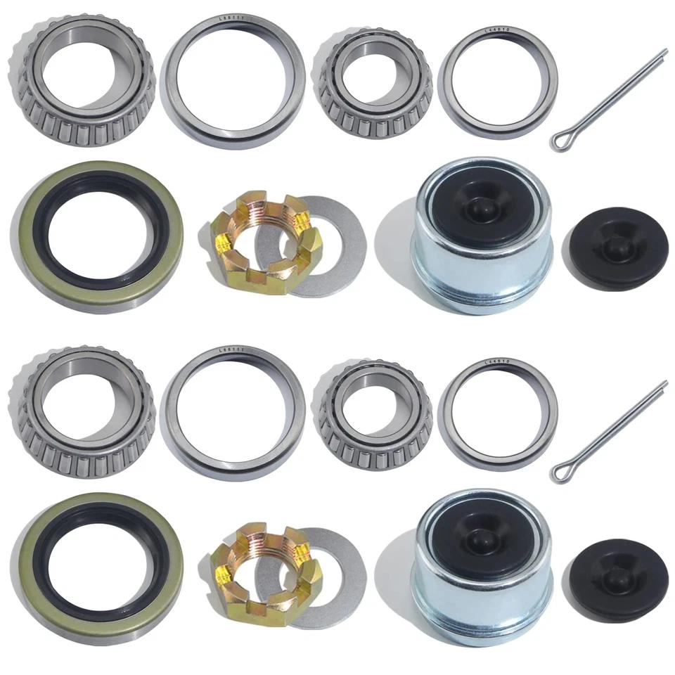 2Sets L68149 L44649 Trailer Axle Hub Bearings Kit with 171255TB Grease Seals