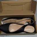 Jeimpoey Women's Sling back Chunky Heels Point-toe Pump Shoes Block Heel Summer Sandals Low-heel Party Shoes, 7.5