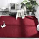 FlyDOIT Area Rugs for Bedroom Living Room, 5x8 Rose Red Super Soft Comfy Thickened Memory-Foam Indoor Carpets, Modern Aesthetic Minimalist Carpet for Boys Girls Adults Apartment Nursery Home Dcor