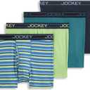 Jockey Men's Underwear Lightweight Cotton Blend 5" Boxer Brief - 4 Pack (XX-Large)