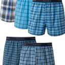 Hanes Men's Underwear Boxers Pack, Cool & Breathable Cotton Underwear, Moisture-Wicking Boxers for Men (Medium)