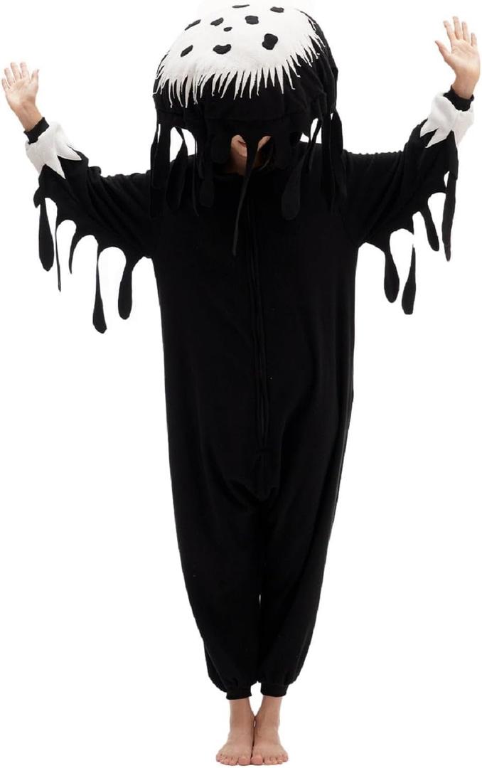 XIGUAGUO Red Mushroom Onesie Adult Fun Comfy Mushroom Costume Adult Onesie Women Men L