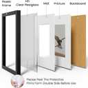 2 x Heimlove 9x12 Picture Frames Set of 3 with Mat to Display 6x8 Picture,Plastic Black Photo Frame for Poster,Diploma,Certificate and Document with Gallery Wall Frame Set