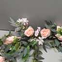 DearHouse 2Pack Artificial Peony Flower Garland - Silk Peony Garland with Pink Flowers for Wedding Party Table Decoration,6ft/Strand