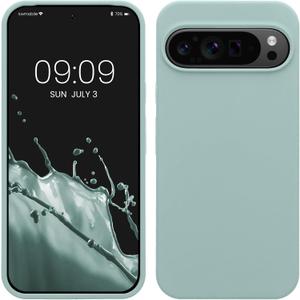 kwmobile Case Compatible with Google Pixel 9 Pro XL Case - TPU Silicone Phone Cover with Soft Finish - Mint Matte