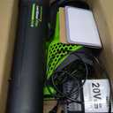 Leaf Blower Cordless, 650CFM Electric Leaf Blowers with 2 x 5.2Ah Batteries and Charger, 3 Speed Modes, 1 x Adjustable Shoulder Strap, Powerful Blowers for Lawn Care, Patio, Dust, Blowing Leaves