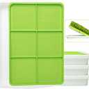 SUNPRO 3-Pack Seed Sprouter Tray BPA Free PP Soil-Free Big Capacity Healthy Wheatgrass Grower Sprouting Container Kit (3Packs,Green Mesh Tray with 6 Zone,White Bottom Tray)