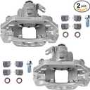 2 Pcs Rear Brake Caliper Assembly 18B5262 18B5263 Compatible with Ford for 2011-2019 Explorer, 2010-2014 Flex, 2013-2019 Taurus, 2010-2014 Lincoln MKT, Disc Brake Caliper Set with Bracket