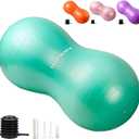 INPANY Peanut Ball - Anti Burst Exercise Ball for Labor Birthing, Physical Therapy for Kids, Core Strength, Flexible Seating, Home & Gym Fitness, Sensory Chair Wiggle Seat for Boys and Girls (Green)