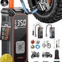 OlarHike Cordless Tire Inflator Portable Air Compressor, 150PSI Dual Power - 5400mAh & 12V DC, Air Pump for Car Tires, Bike, Motorcycle, Bicycle, Electric Pump with LED Light & Digital Pressure Gauge