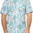 Eddie Bauer Mens Eddie Bauer Printed Baja Shirt, Blue, 3XL (Tall)