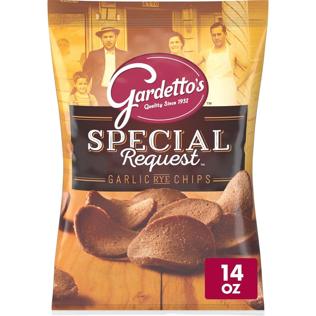 Gardetto's Special Request Garlic Rye Chips, Snack Bag, 14 oz (EXP 07/08/26)