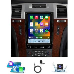 9.7" Android 14 Car Radio Compatible with Cadillac Escalade 2007-2014, Wireless CarPlay/Android Auto, 4G+64G, GPS, BT, Supports Steering Wheel Control & Backup Camera