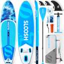 SLOOSH Inflatable Stand Up Paddle Board, 10'6" Paddle Boards with Premium Accessories, Non-Slip EVA Deck, Ultra-Light Carry Bag Pump, Ripple SUP for Youth & Adults of All Skill Levels