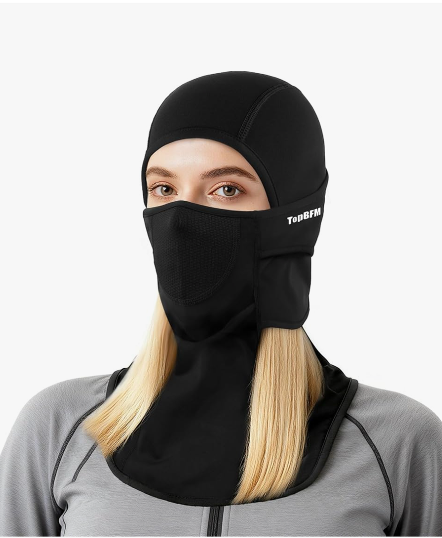 Balaclava Women with Long Hair, Ski Mask Movable Thermal, Cold Weather Face Cover for Skiing Outdoor Activities