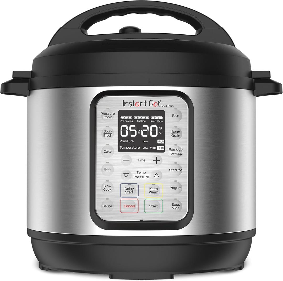 Instant Pot Duo Plus 9-in-1 Multicooker, Pressure Cooker, Slow Cook, Rice Maker, Steamer, Saut, Yogurt, Warmer & Sterilizer, Includes App with Over 800 Recipes, Stainless Steel, 6 Quarts